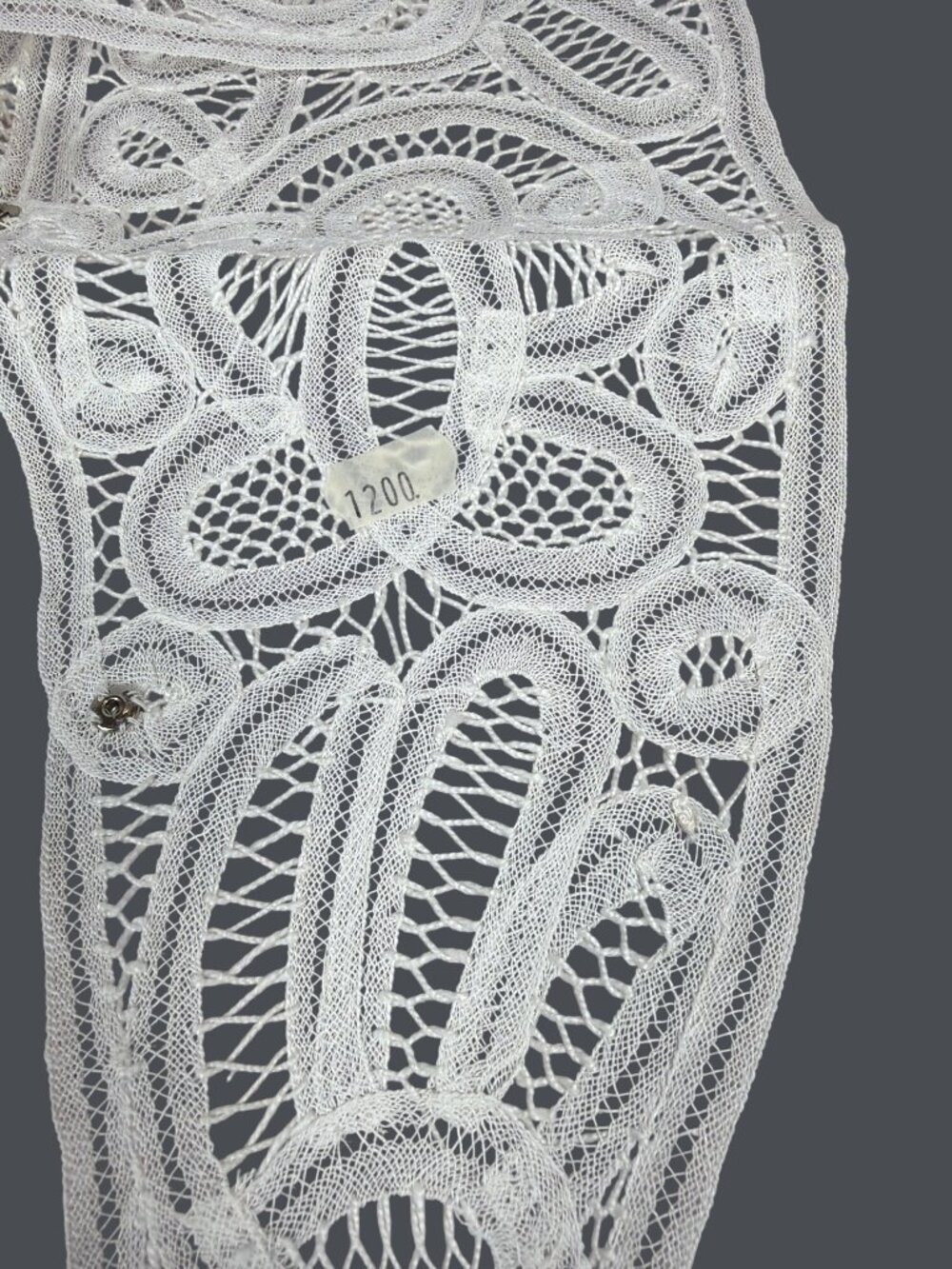 Brussels Belgian Lace Collar Bridal Dress Front Yoke Victorian Cottagecore VTG - Picture 10 of 16